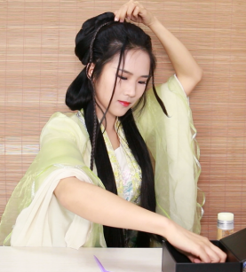 【零基础学盘发】古风舞蹈发型教程,汉服变式通用 (铜雀赋)