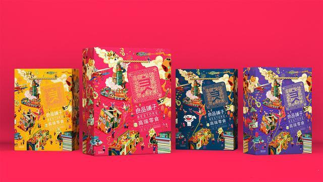 这些年货礼盒的国潮风包装设计也太有排面了