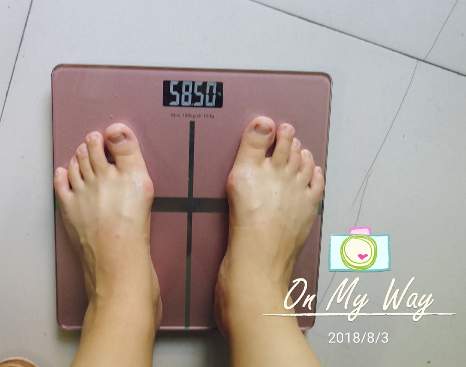 今天感觉好受多了.先称称体重.