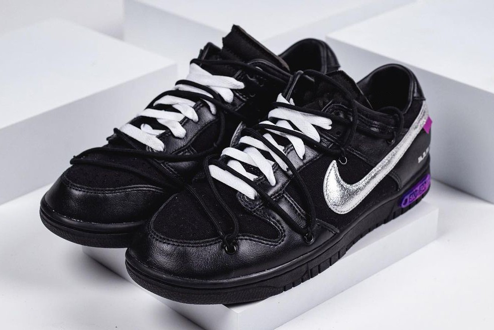 近赏off-white x nike dunk low「the 50」全新黑银配色