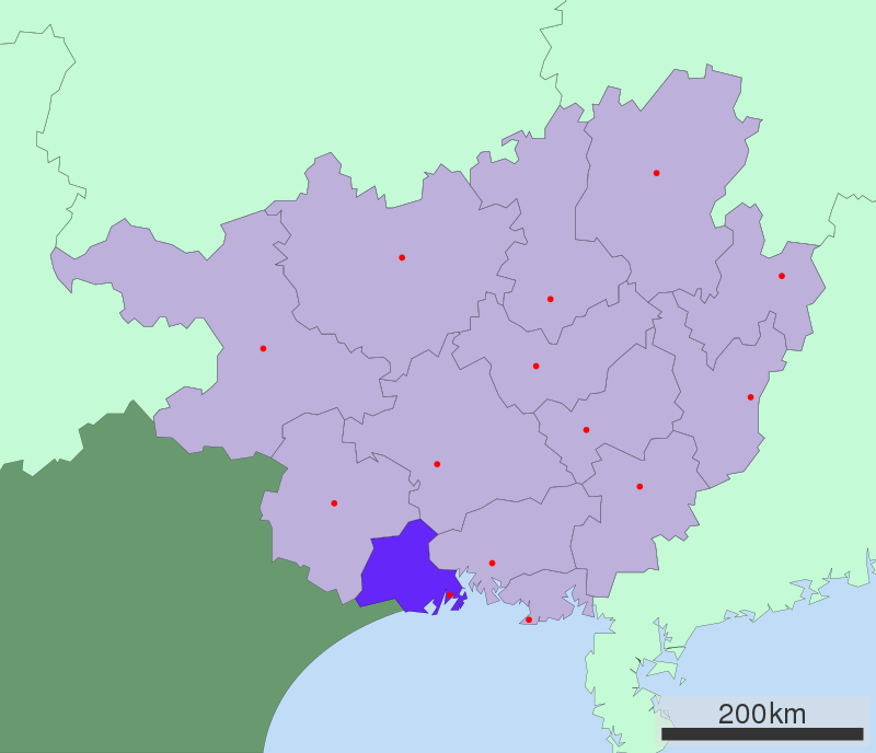 防城港市在广西壮族自治区的位置