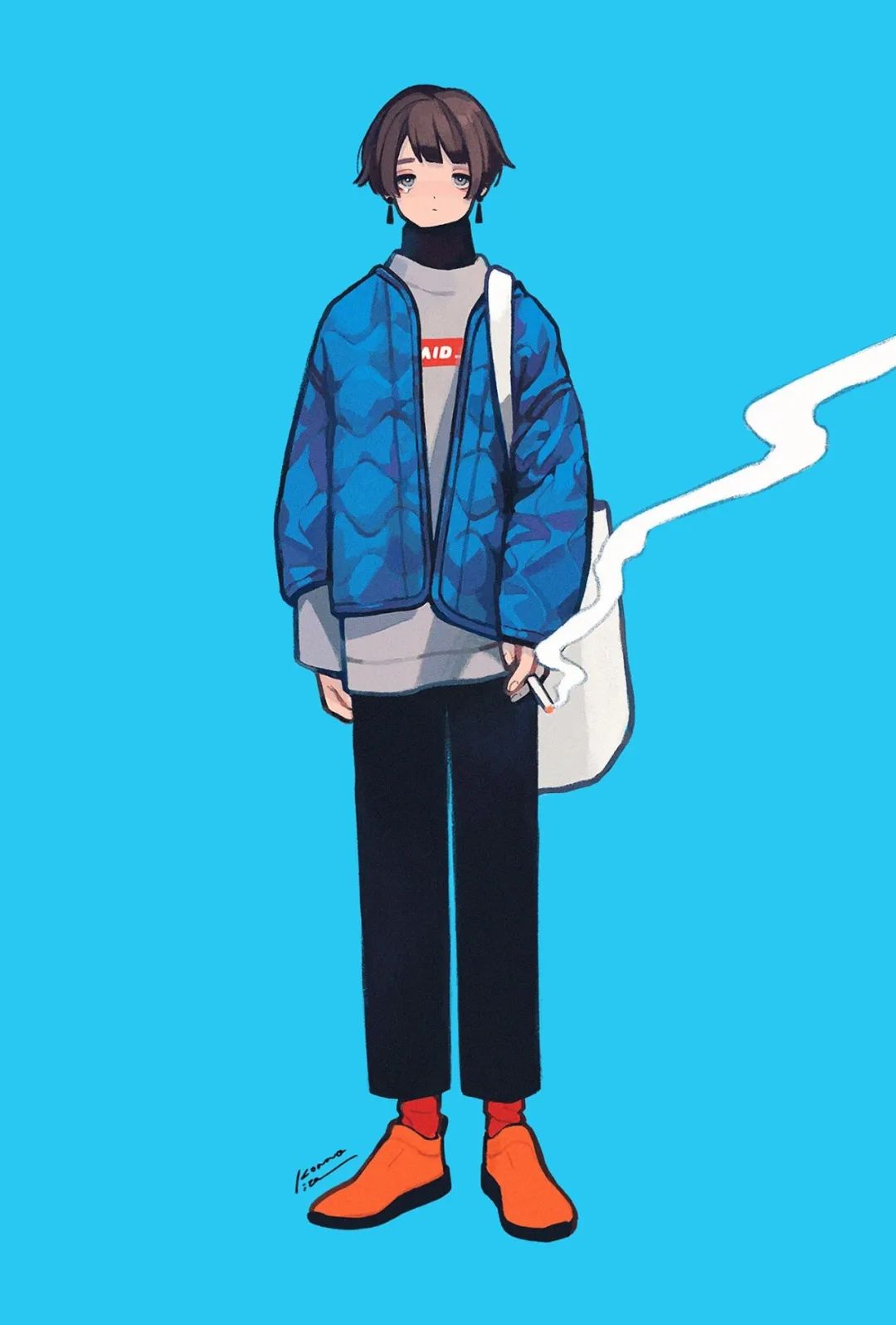一组动漫人物新潮时尚服饰穿搭