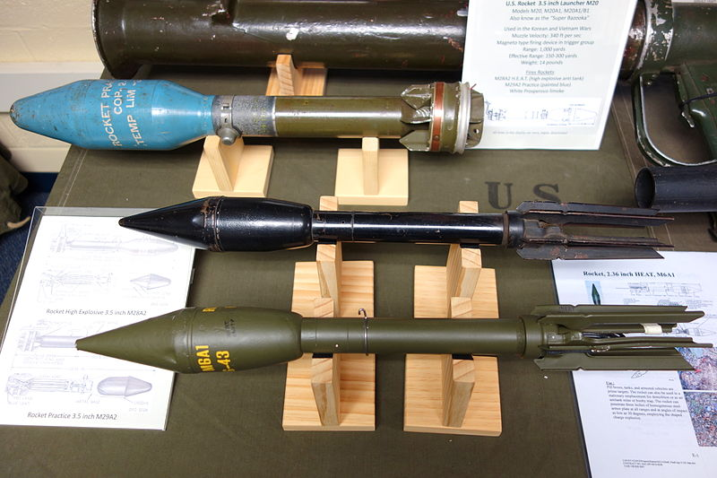 设计 m20超级巴祖卡火箭筒是由m9巴祖卡火箭筒发展而来,主要由钢铁制