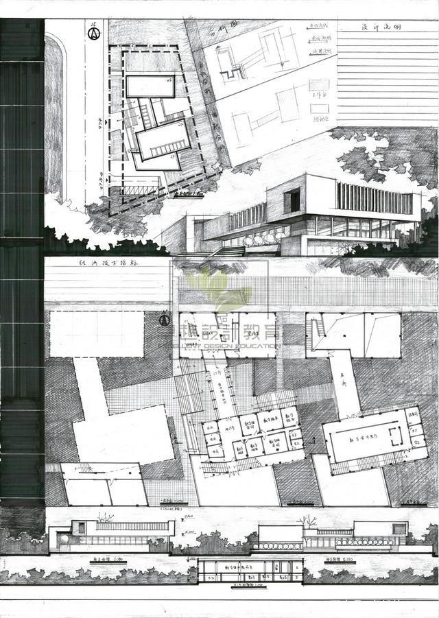 考研必看建筑专业手绘效果图马克笔上色