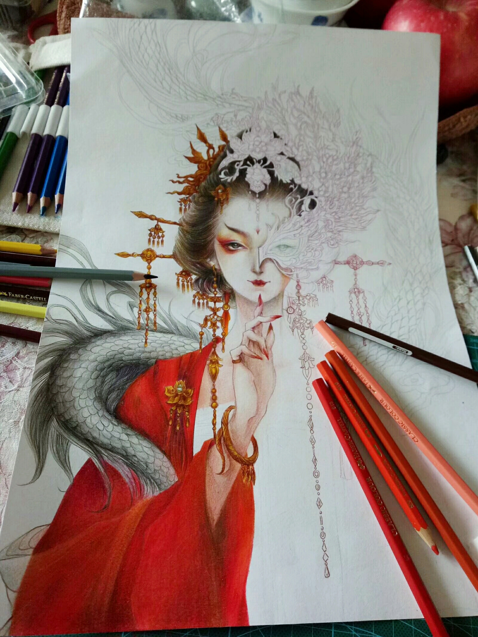 咸鱼临摹——半面妆
