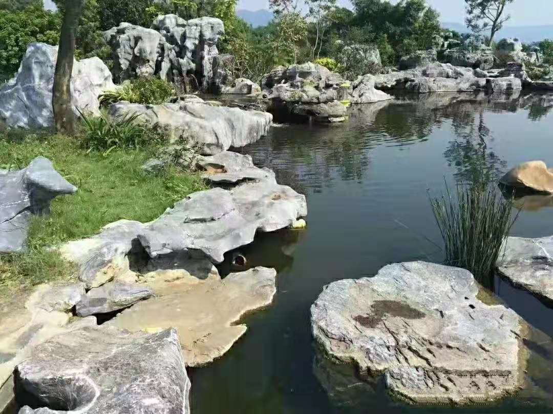 假山石跌水河道护坡驳岸工程