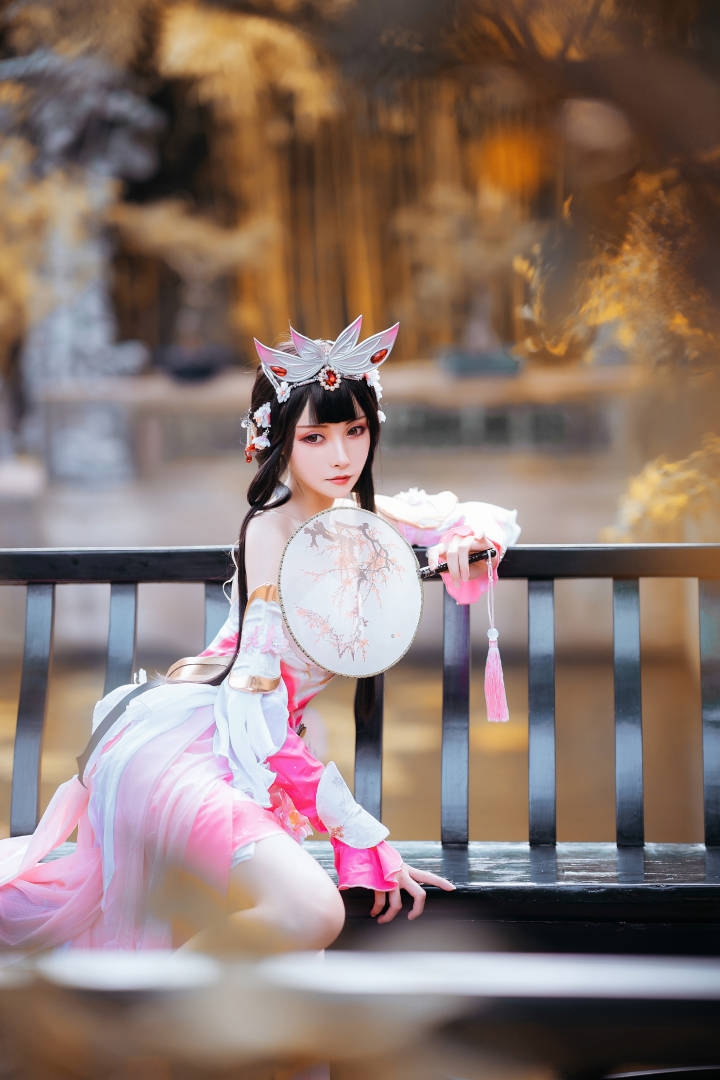 cos王者荣耀甄姬,王者荣耀cos真人 紫霞 甄姬·游园惊梦 王者荣耀>cosplay