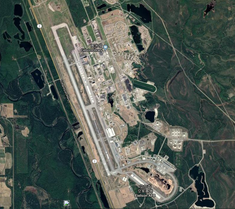阿拉斯加州 艾尔森空军基地(谷歌地图截图)