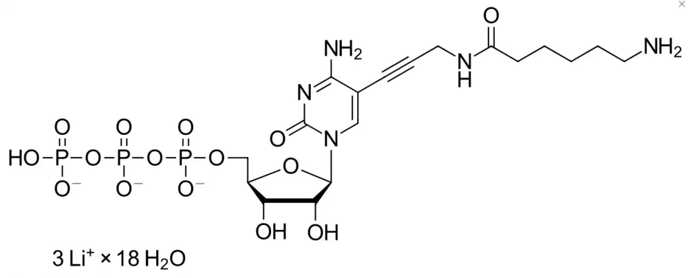 氨基-11-三磷酸胞苷，amino-11-ctp，通过长c11连接体带有氨基修饰的核碱基