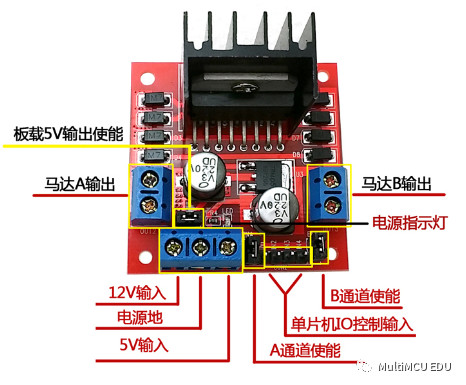 2,l298n 电机驱动模块
