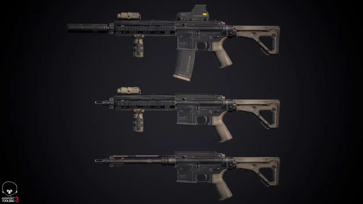 k416等等就随便发一发 sp做的贴图 渲染有sp里的iray的 也有mt4的光线追踪渲染