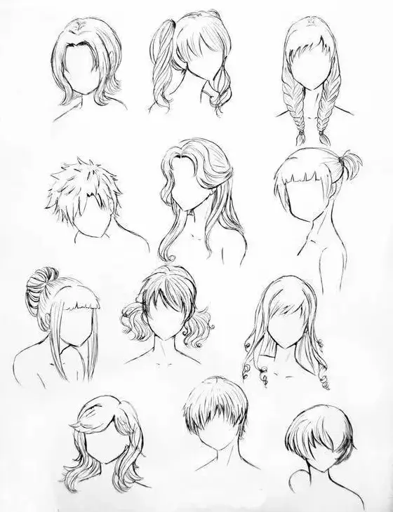 干货:人物发型的画法教程,收藏起来慢慢画吧