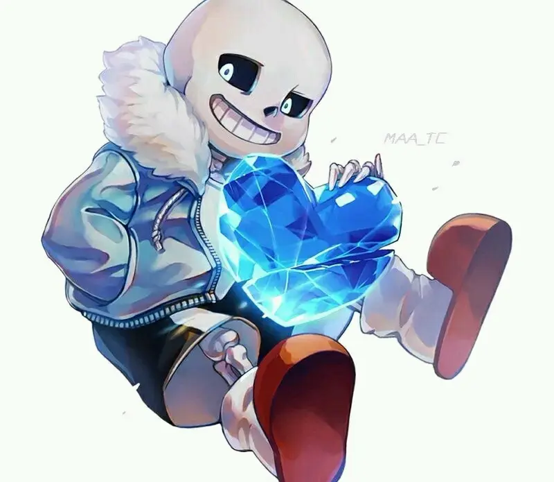 blue:sans,那个是你的灵魂吗? sans:应该吧. *sans的假笑没变.