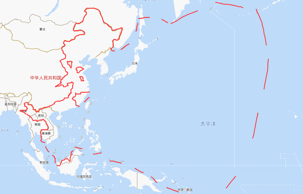 中途岛战役时的日本,东南亚除泰国以外均被日本荼毒过(图中为实控线)
