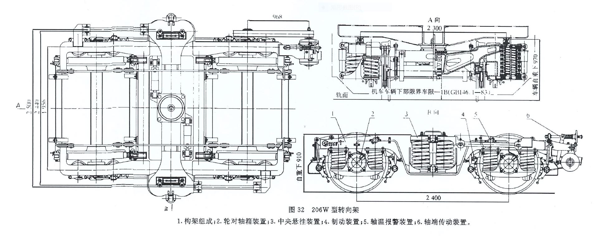 常见客车转向架介绍~u型(206系列)转向架(中)