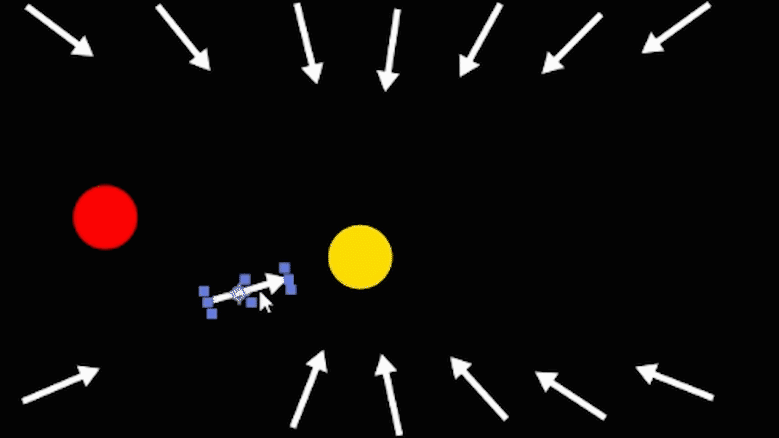 gif         实例中通过改变控制器的父级,就可以实现指针指向对应的