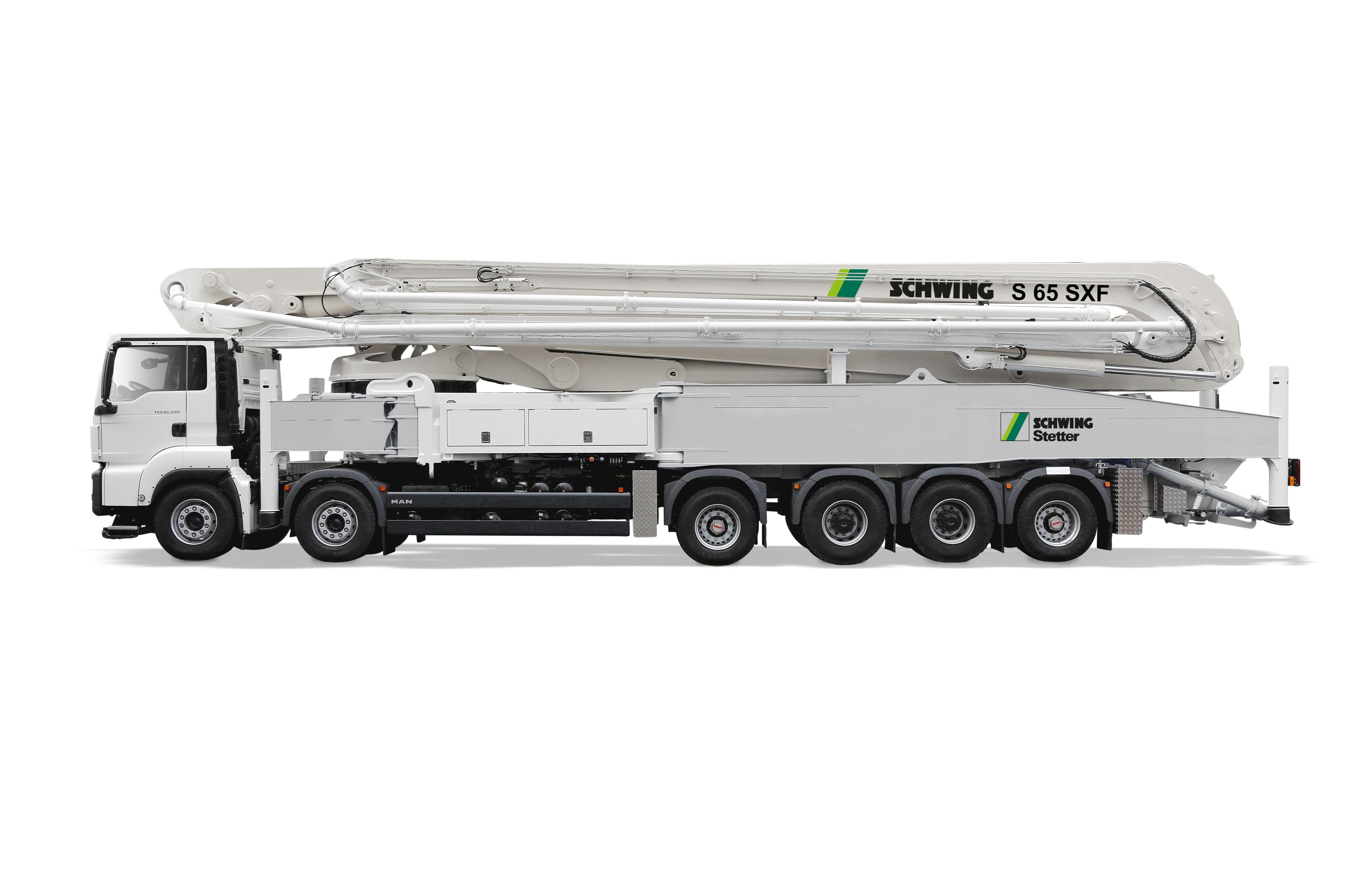 6桥65米,施维英最长臂架泵车问世,支腿技术全球首创