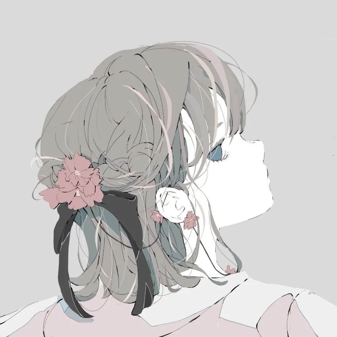 watch the time 【插画头像】蓝色系配色超舒适的唯美女生动漫高清