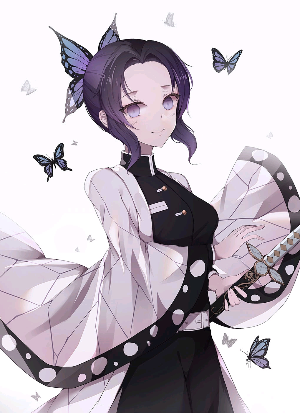 鬼灭之刃虫柱蝴蝶忍与栗花落香奈乎插画,壁纸