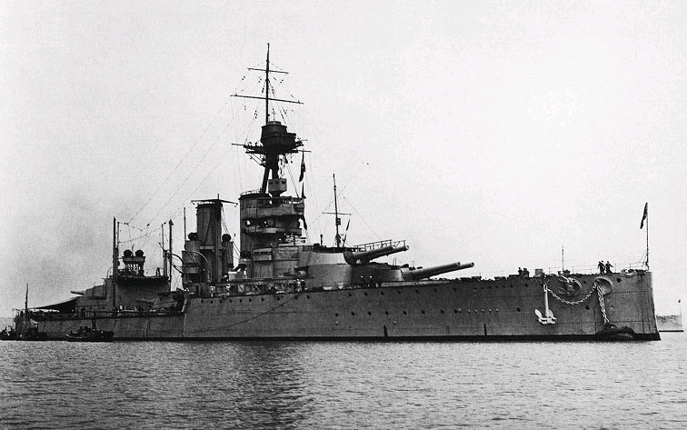 英王乔治五世号服役后被编入英国本土舰队第2战列舰分舰队第1战列舰