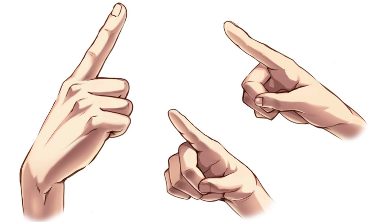 萌系男生画法——四种常见手势的多角度画法