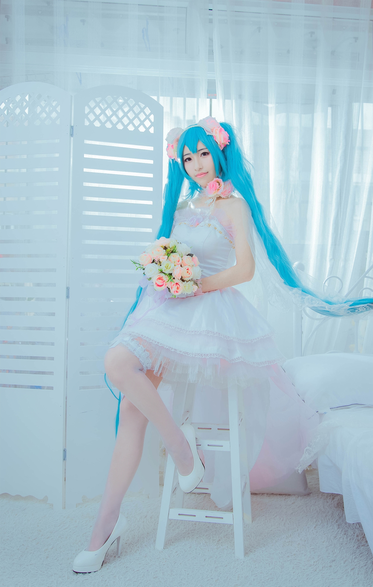 初音花嫁cos