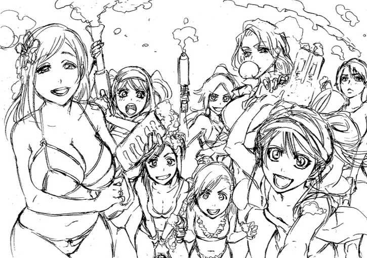 久保带人推特上发布的绘画