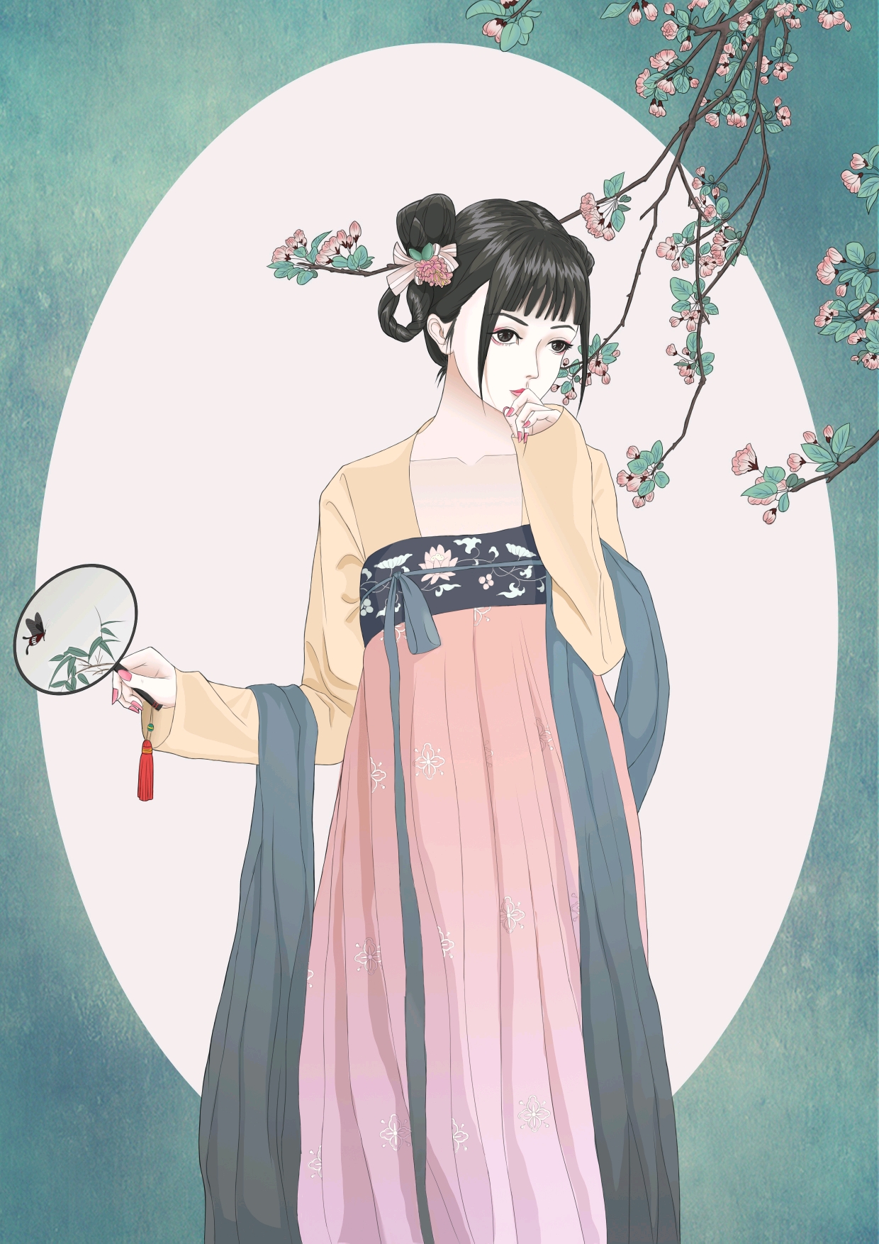 举止优雅的汉服少女 动漫美图