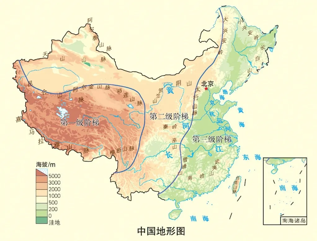 中国三大阶梯图