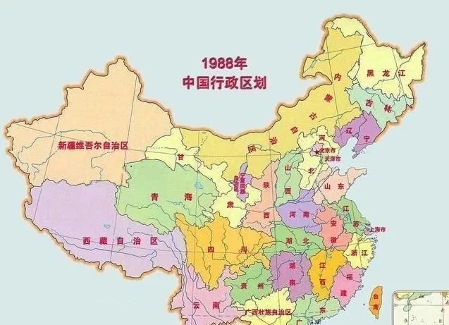 1951年---1999年中国行政区划地图 变化惊人图片