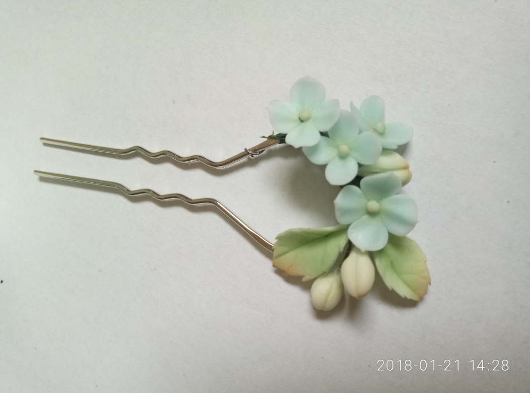 *树脂超轻粘土*原创手工制品*簪子*花簪*接定制售卖