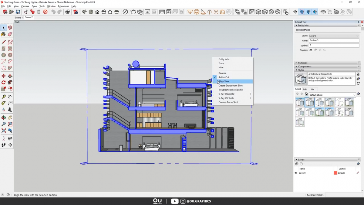 sketchup 2019 透视剖面图的最佳工作流程