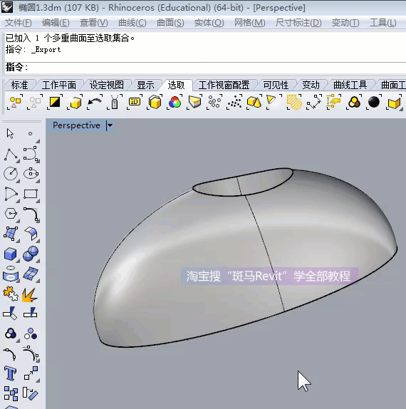 斑马rhino导入revit生成体量幕墙的方法和操作要点