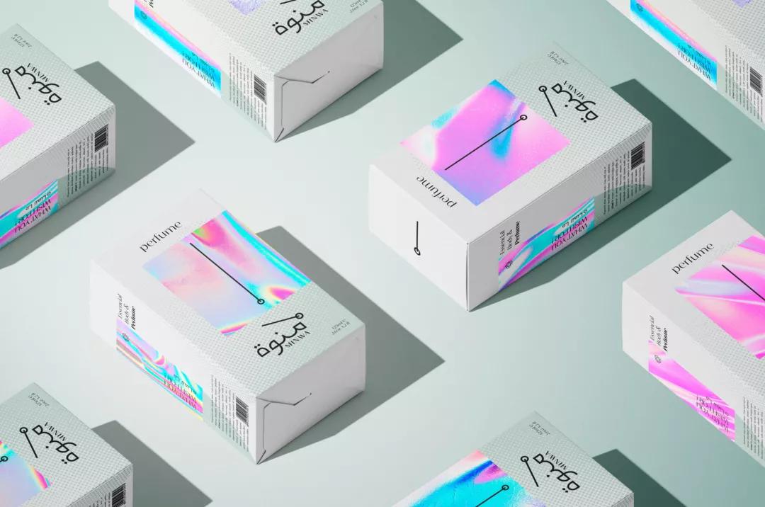 超唯美的化妆品包装镭射工艺如满天极光的星空