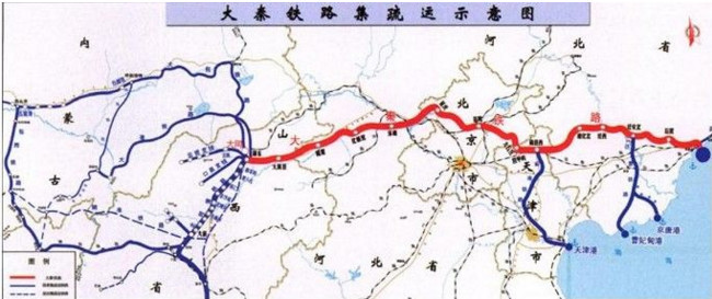 大秦铁路线路图