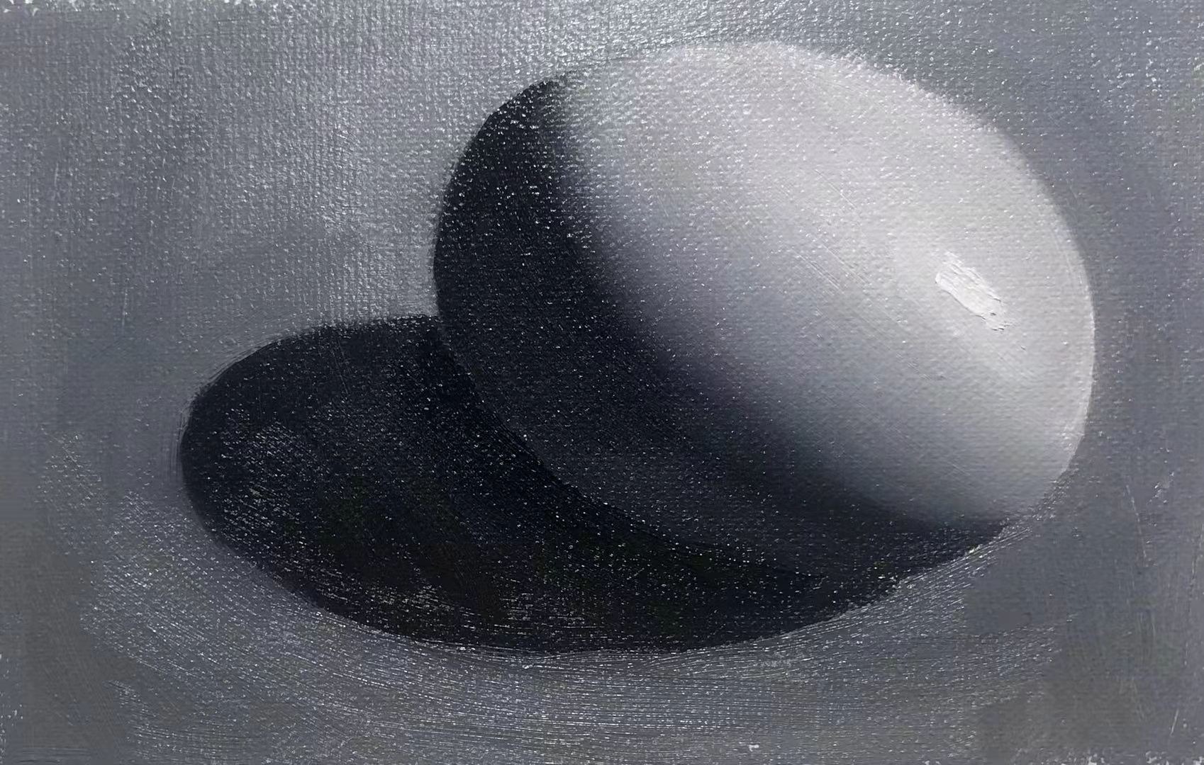 绘画小组第三周作业展示(单色油画鸡蛋)