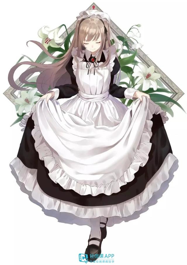 如何画动漫女仆装?绘画二次元女生衣服的画法!