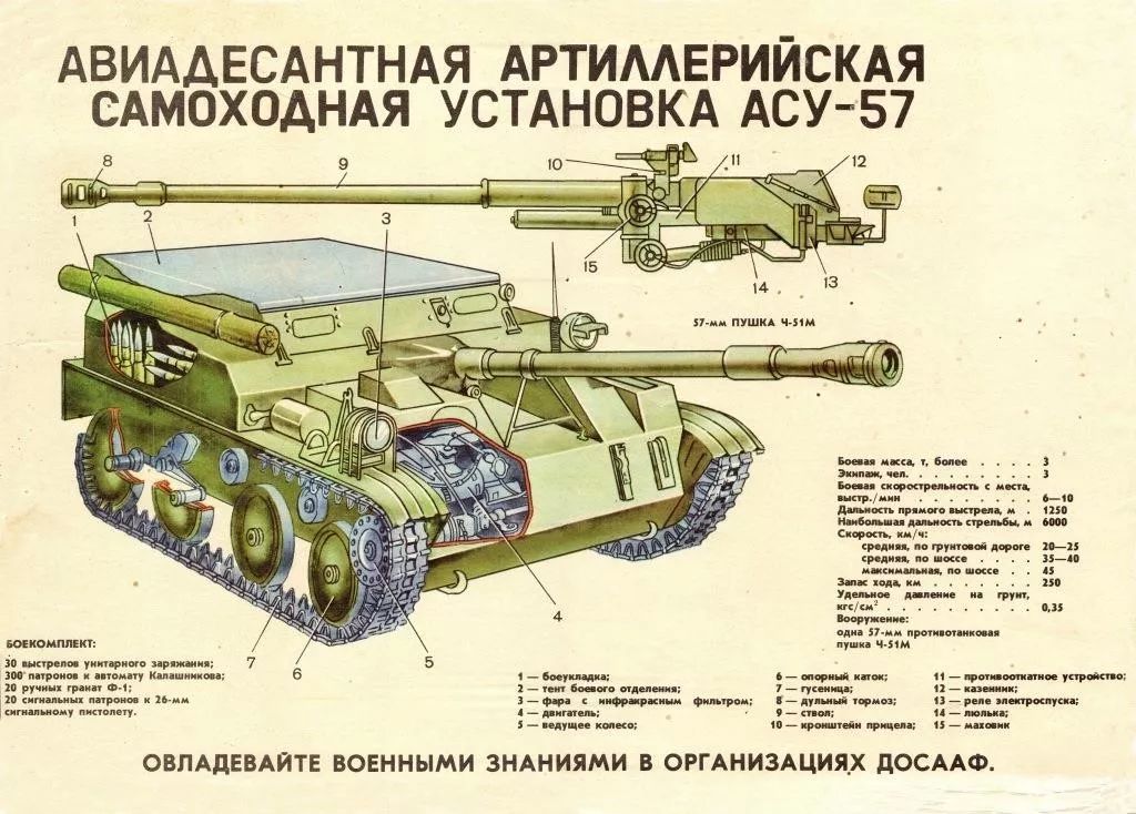 苏维埃天降神兵:我没装甲 我没炮塔 可我是好汉子 asu-57伞兵突击车的