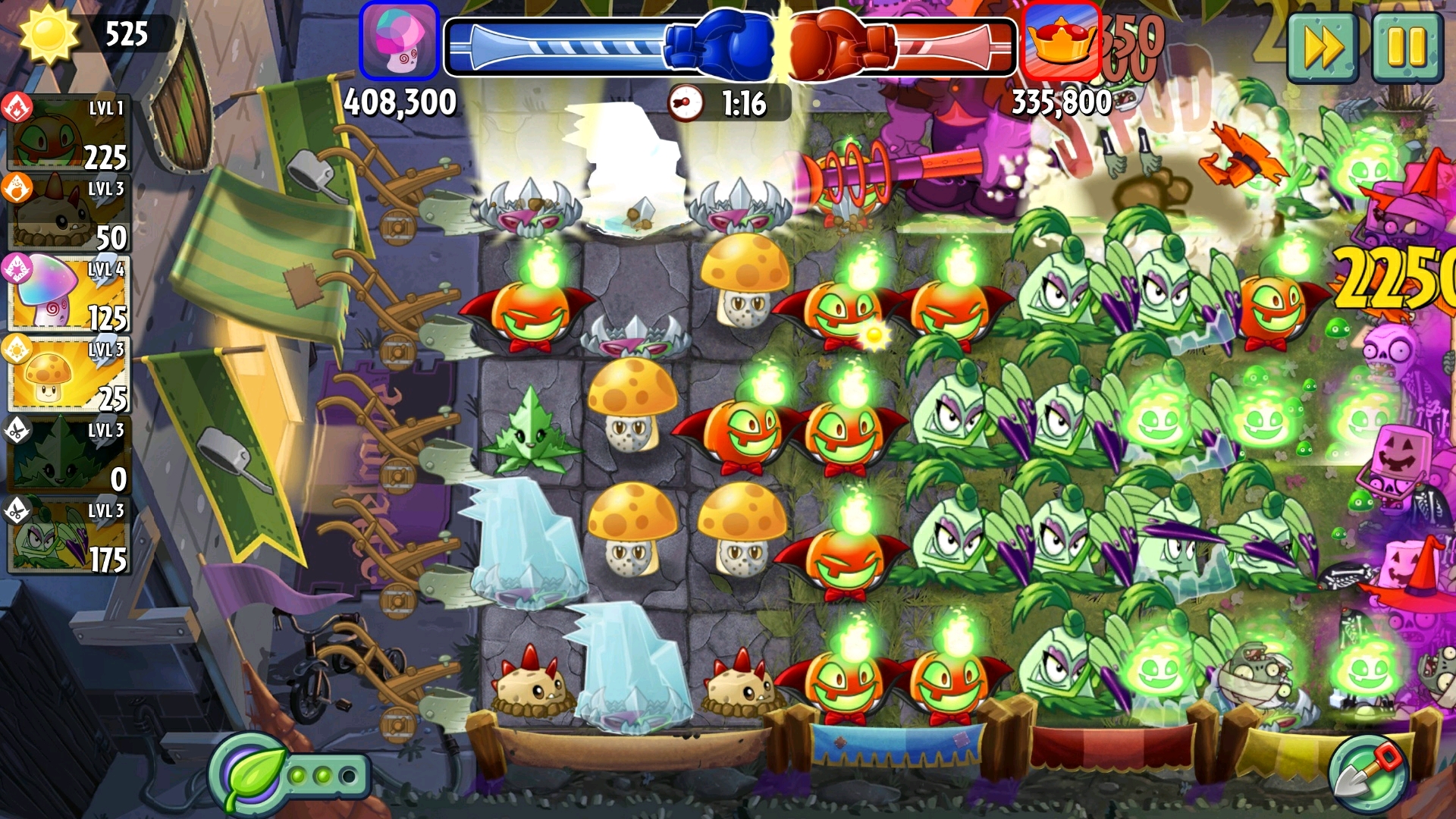 pvz2每周arena竞技场分析10杰克南瓜灯和巨型墓碑