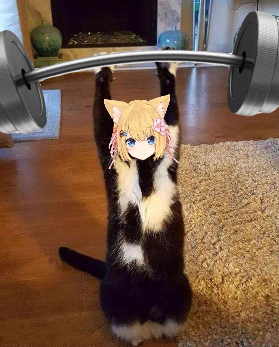 健身大力猫!嘿!