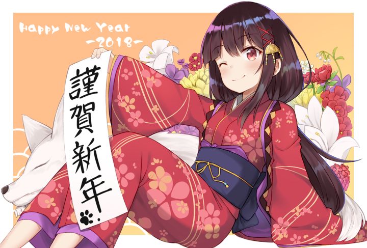 2018二次元人物拜年图集合,祝米娜春节快乐