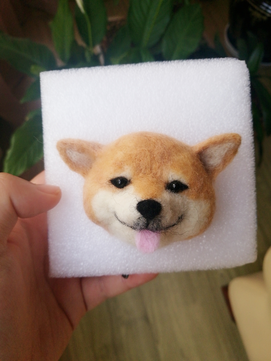 羊毛毡仿真柴犬