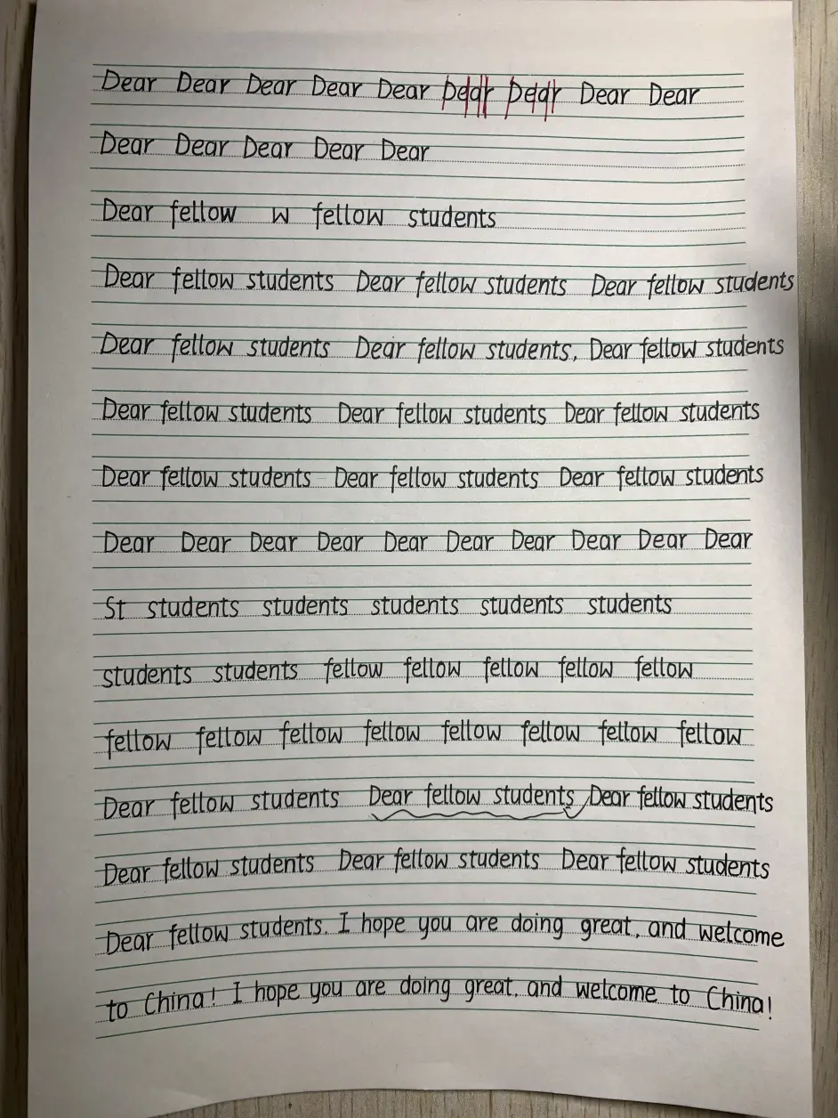 英文衡水体练习 day4