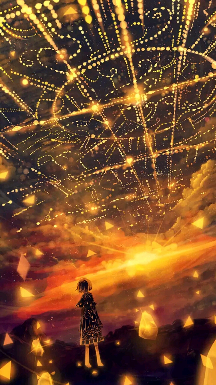 星空背景动漫图