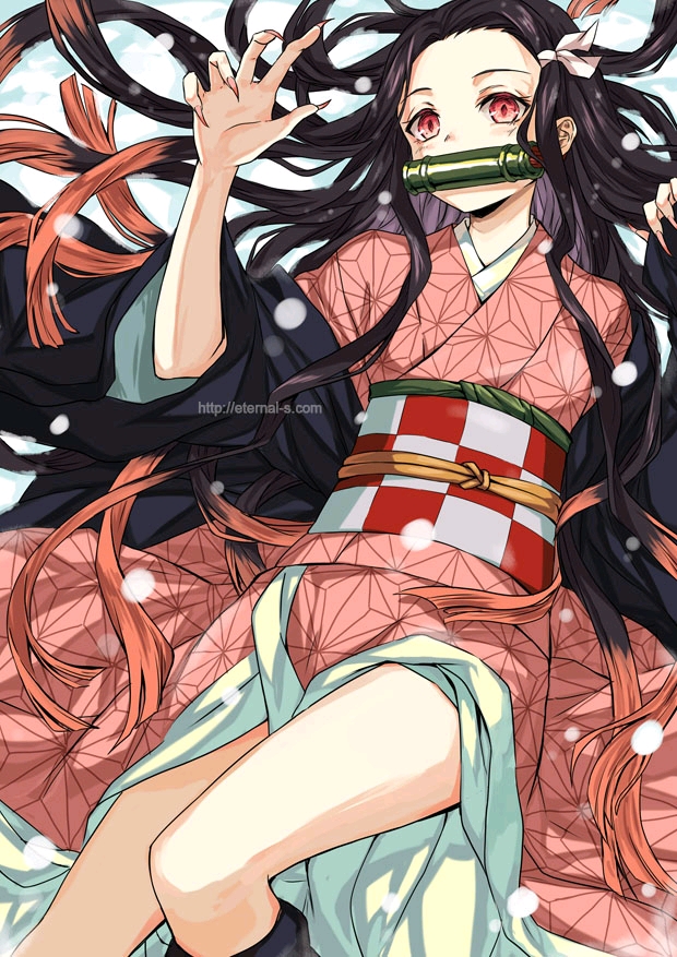 鬼灭之刃美图赏(八)——灶门炭治郎,灶门祢豆子,我妻善逸,富冈义勇
