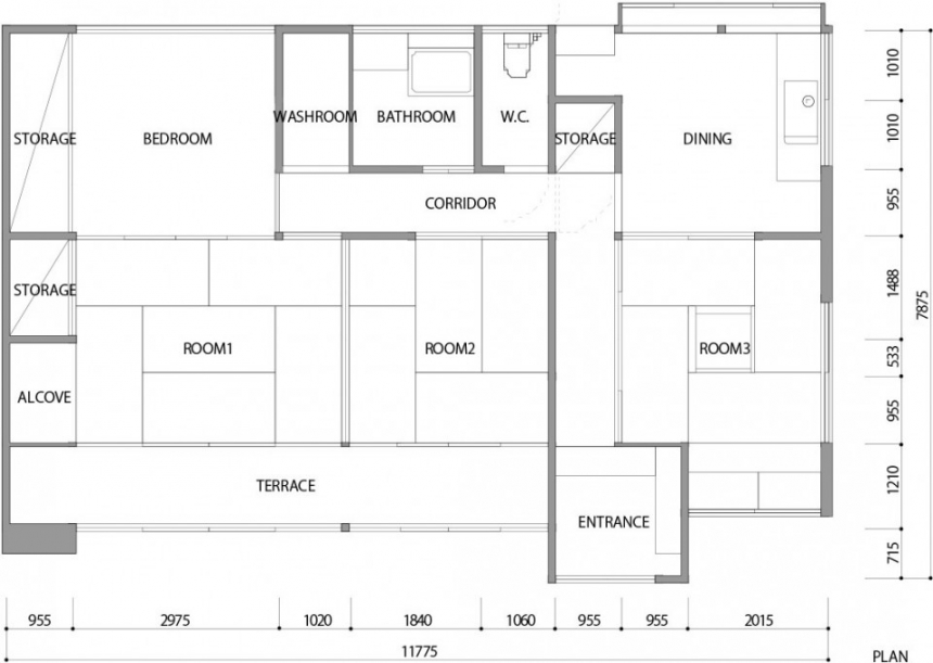 日本现代木结构住宅,会转弯的有趣墙面设计