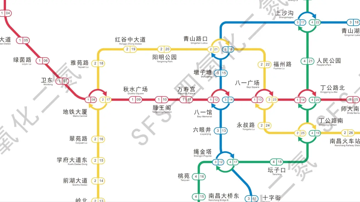 【梦幻联动】广州地铁风格南昌地铁线网图