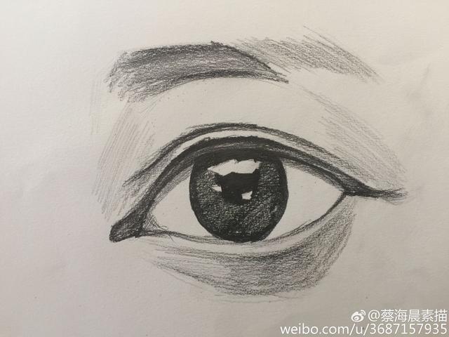 素描眼睛的简单画法