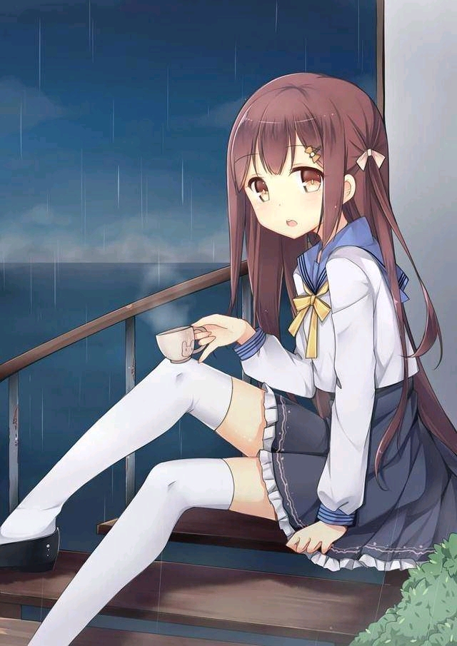 黑,白,丝,过膝袜,超可爱二次元美少女,萌,二次元【第八十九期】