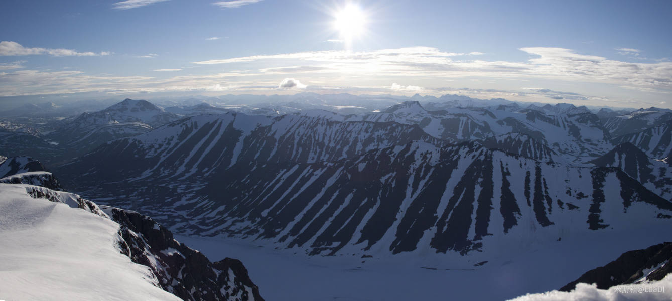 现实中的"龙脊雪山"(drakryggen)地区主峰kebnekaise,67° 55′ n, 18